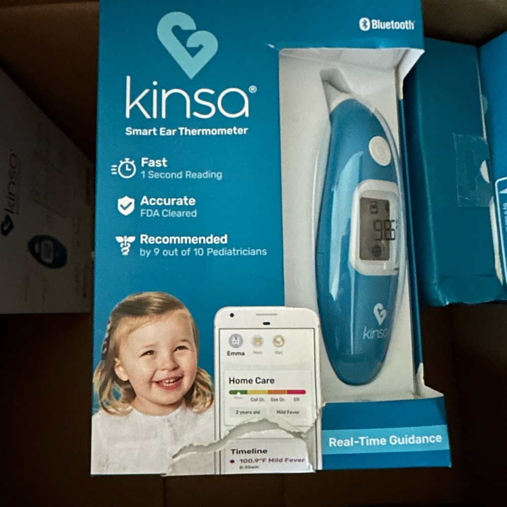 7-PACK - Kinsa SmartEar Ear Smart App Connected Thermometers - Damaged POs Boxes